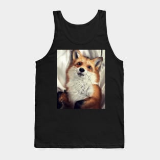 Cute fox in the style of realism Tank Top